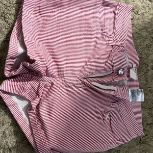 Pink striped shorts